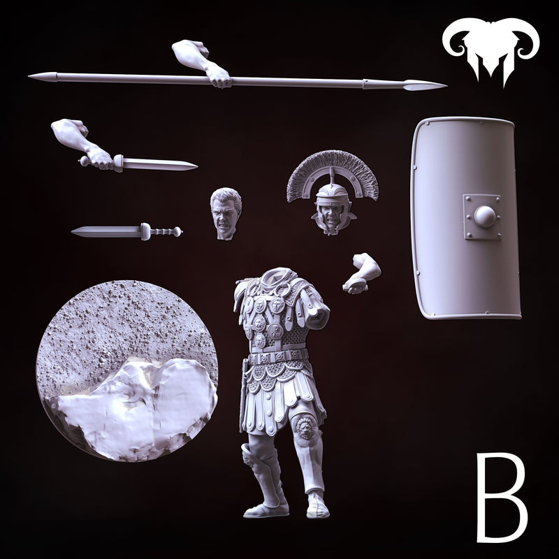 Roman Centurion 1st-2nd C. A.C. "Spear of Rome" - 90mm - 3D Print