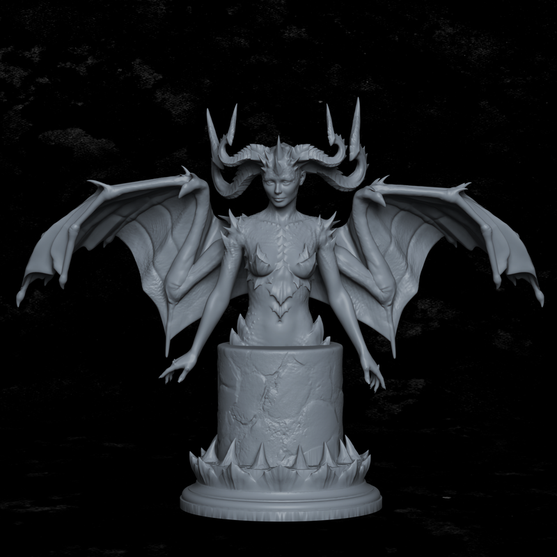 Zephyra, Queen of Dragonblood Bust - 3D Print