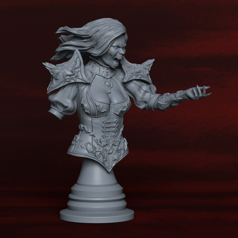 Selene Nightshade Bust - 3D Print