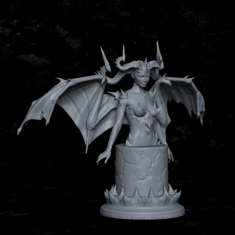 Zephyra, Queen of Dragonblood Bust - 3D Print