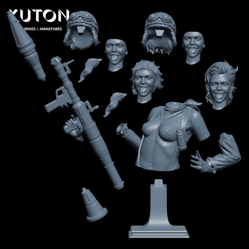 Bazooka Girl Bust - 3D Print