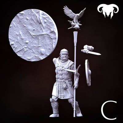 Roman Aquilifer 1st-2nd C. A.C. "The Last Stand" - 75mm - 3D Print