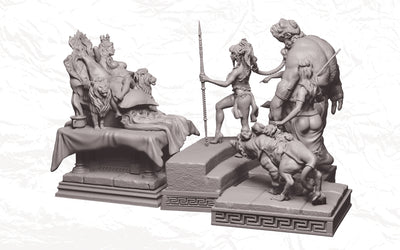 The Lost Kingdom of Seductive Amazons Diorama - 3D Print