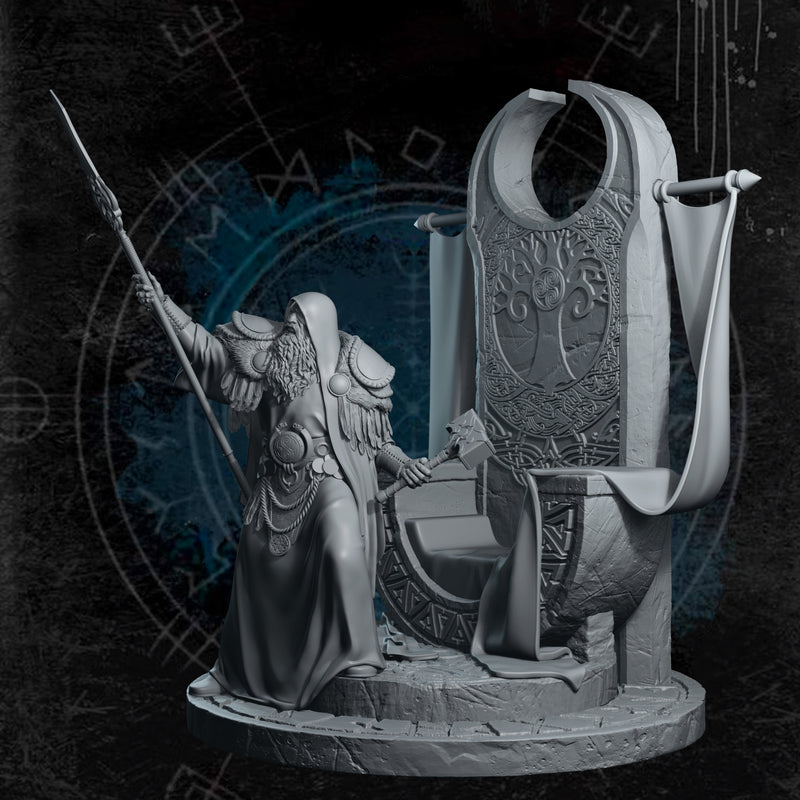 Odin, Allfather - 75mm Diorama - 3D Print