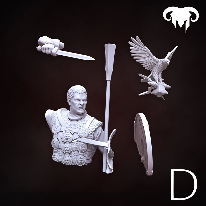 Roman Aquilifer 1st-2nd C. A.C. "The Last Stand" Bust - 3D Print