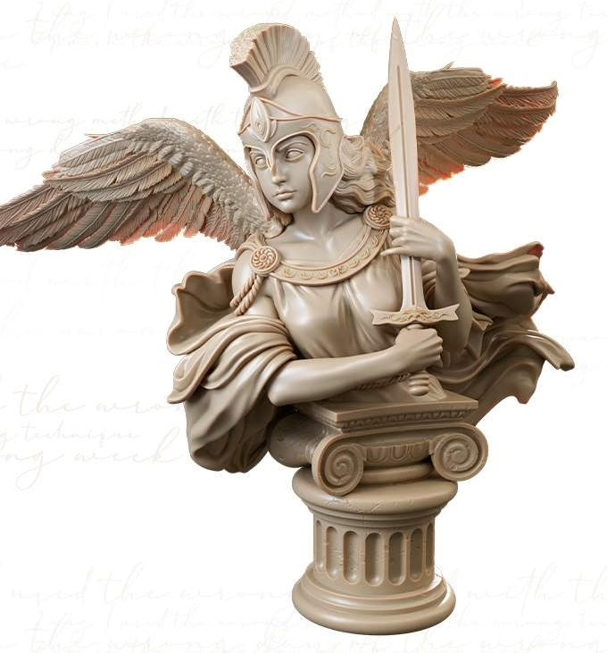 Diana Bust - Winged - 3D Print