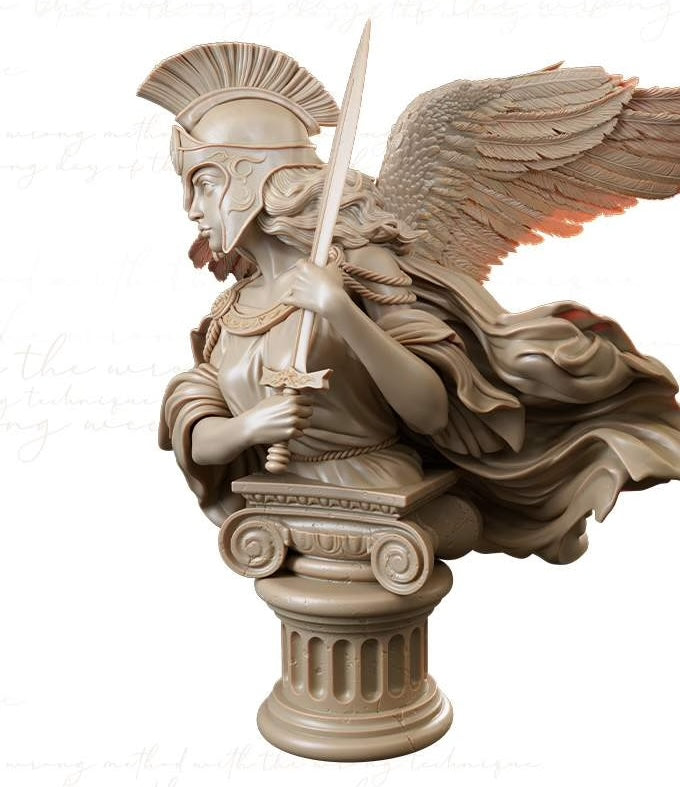 Diana Bust - Winged - 3D Print