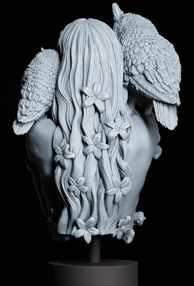 Dryad, Eloven The White Lily Bust - 3D Print