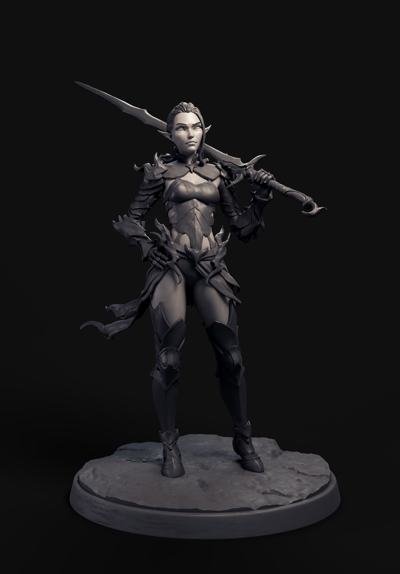 Eldra Standalone Pose - 32mm - 3D Print