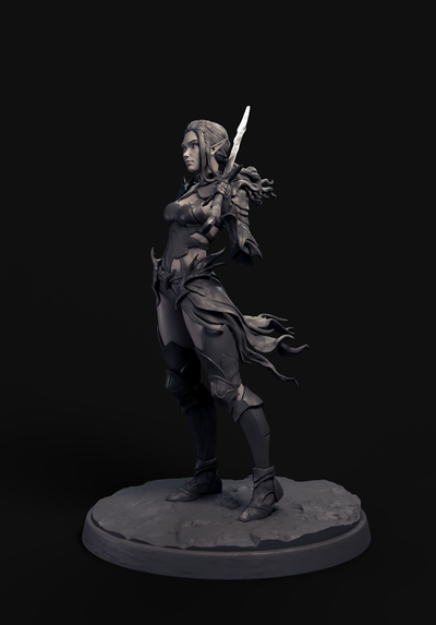 Eldra Standalone Pose - 32mm - 3D Print