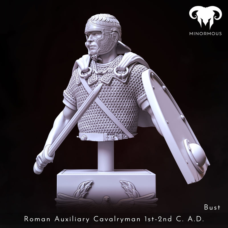 Roman Auxiliary Cavalryman 1st-2nd C. A.D. "Hooves of Honor" Bust - 3D Print