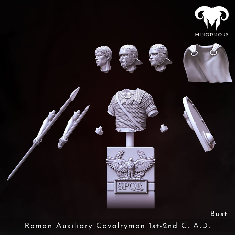 Roman Auxiliary Cavalryman 1st-2nd C. A.D. "Hooves of Honor" Bust - 3D Print