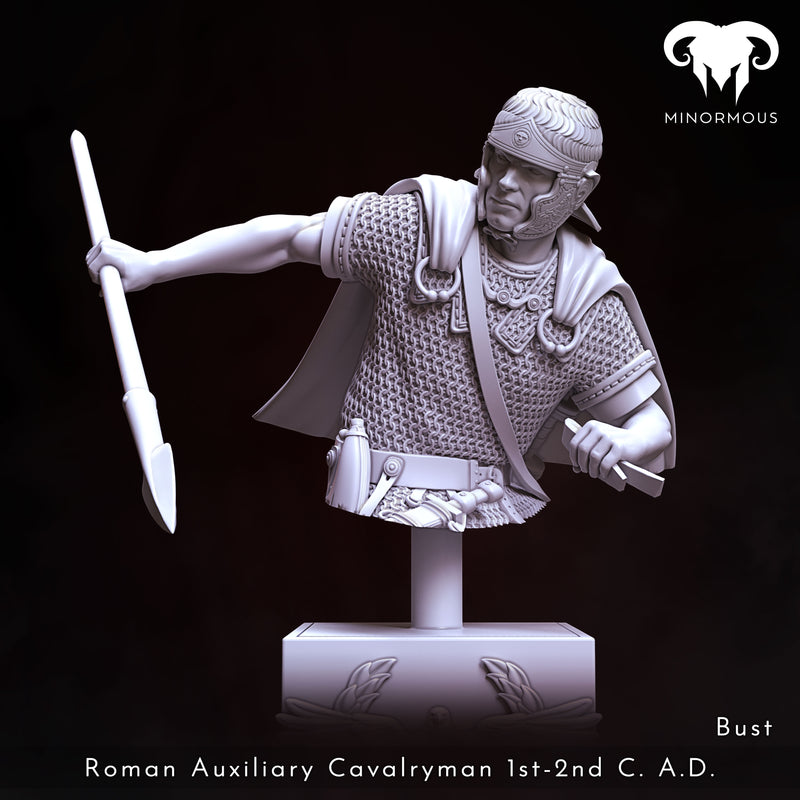 Roman Auxiliary Cavalryman 1st-2nd C. A.D. "Riding with Rome" Bust - 3D Print