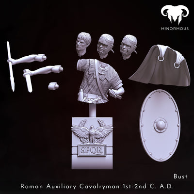 Roman Auxiliary Cavalryman 1st-2nd C. A.D. "Riding with Rome" Bust - 3D Print