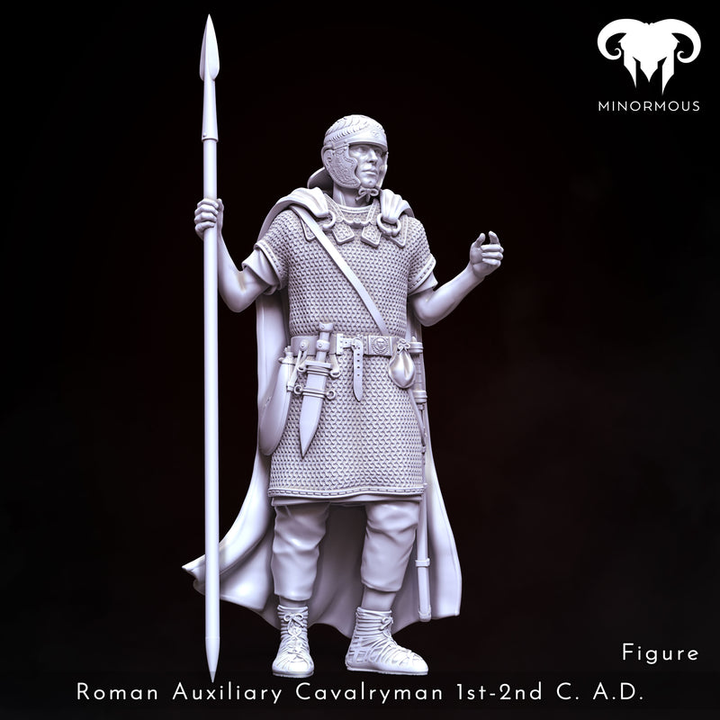 Roman Auxiliary Cavalryman 1st-2nd C. A.D. "Auxilia Equestrians" - 75mm - 3D Print