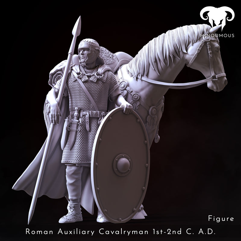 Roman Auxiliary Cavalryman 1st-2nd C. A.D. "Horsemen of Antiquity" - 75mm - 3D Print