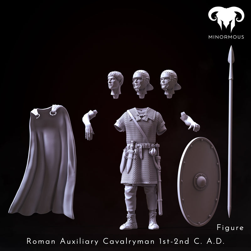 Roman Auxiliary Cavalryman 1st-2nd C. A.D. "Horsemen of Antiquity" - 75mm - 3D Print