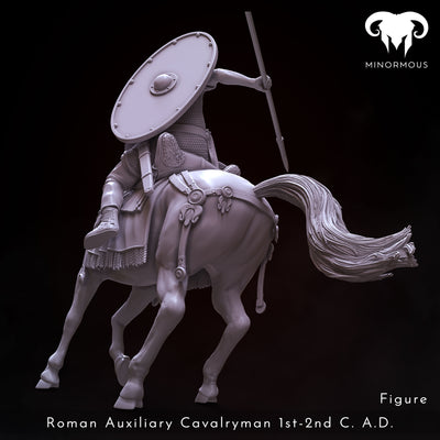 Roman Auxiliary Cavalryman 1st-2nd C. A.D. "Riding with Rome" - 75mm - 3D Print
