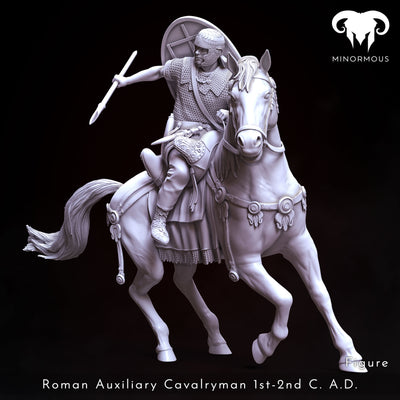 Roman Auxiliary Cavalryman 1st-2nd C. A.D. "Riding with Rome" - 75mm - 3D Print