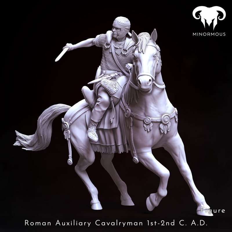 Roman Auxiliary Cavalryman 1st-2nd C. A.D. "Riding with Rome" - 75mm - 3D Print