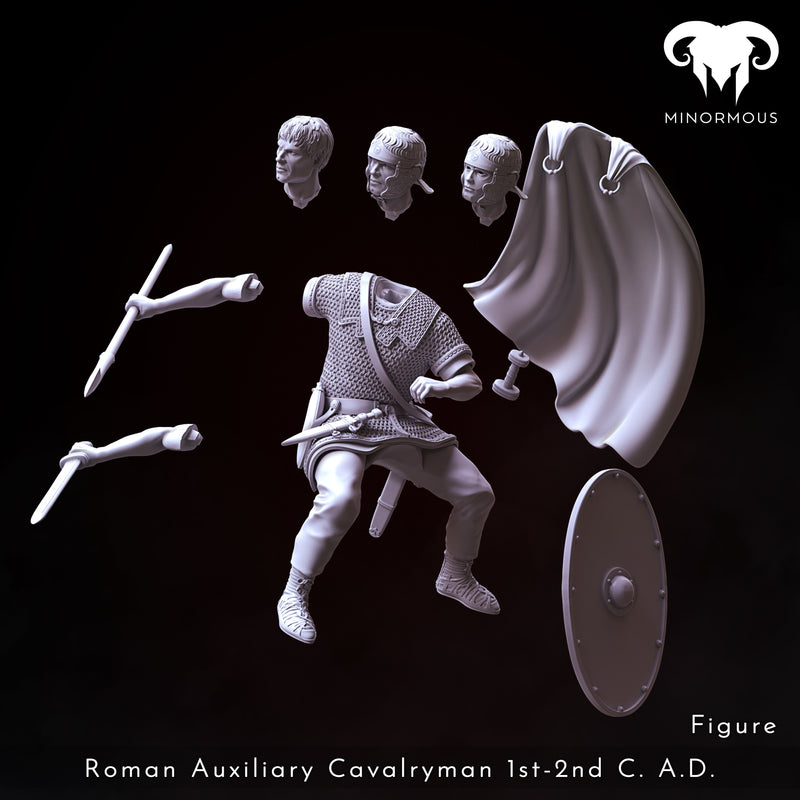 Roman Auxiliary Cavalryman 1st-2nd C. A.D. "Riding with Rome" - 75mm - 3D Print