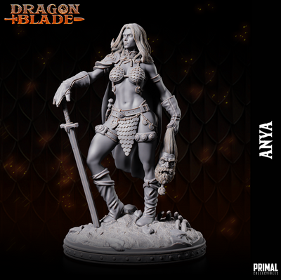 Anya the Barbarian - 75mm - 3D Print