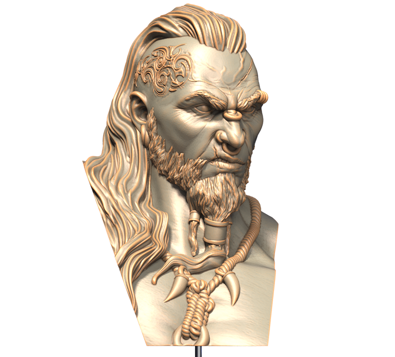 Karnak the Barbarian - Academic Bust - 3D Print