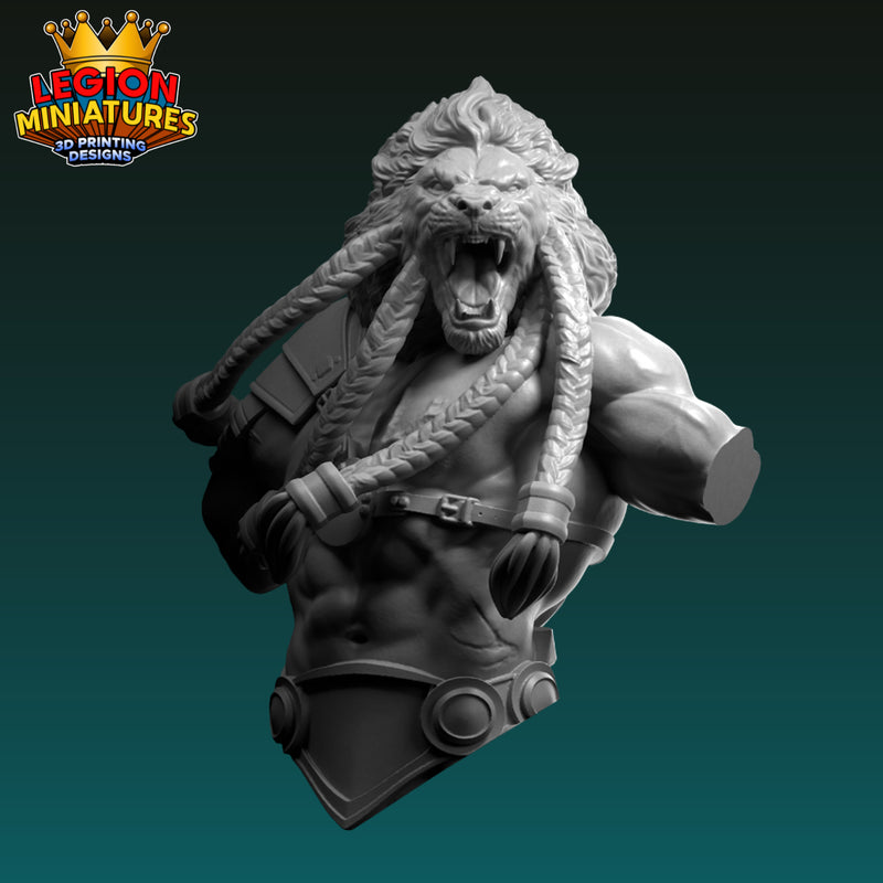 Lion Berserker warrior Bust - 3D Print
