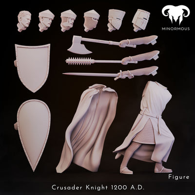 Crusader Knight 12th-13th C. "Vigilant Sentinel" - 3D Print
