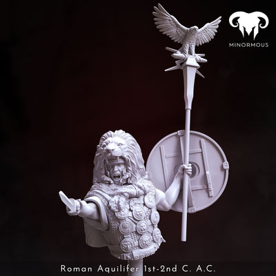 Roman Aquilifer 1st-2nd C. A.C. "The Protector" Bust - 3D Print