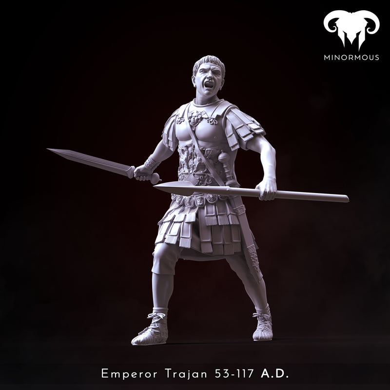 Roman Emperor Trajan 98 to 117 A.D. "The Sword of Rome" - 75mm - 3D Print