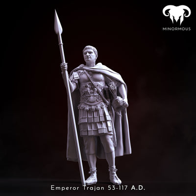 Roman Emperor Trajan 98 to 117 A.D. "Conquering the World" - 75mm - 3D Print