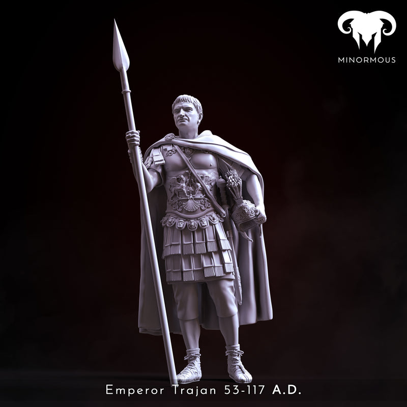 Roman Emperor Trajan 98 to 117 A.D. "Conquering the World" - 75mm - 3D Print