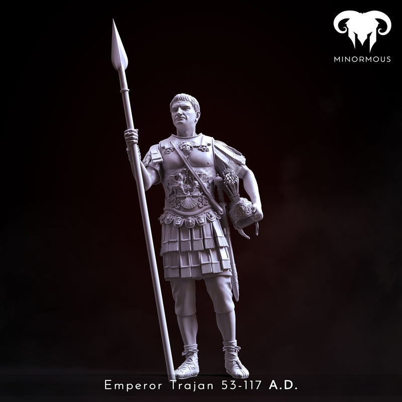 Roman Emperor Trajan 98 to 117 A.D. "Conquering the World" - 75mm - 3D Print