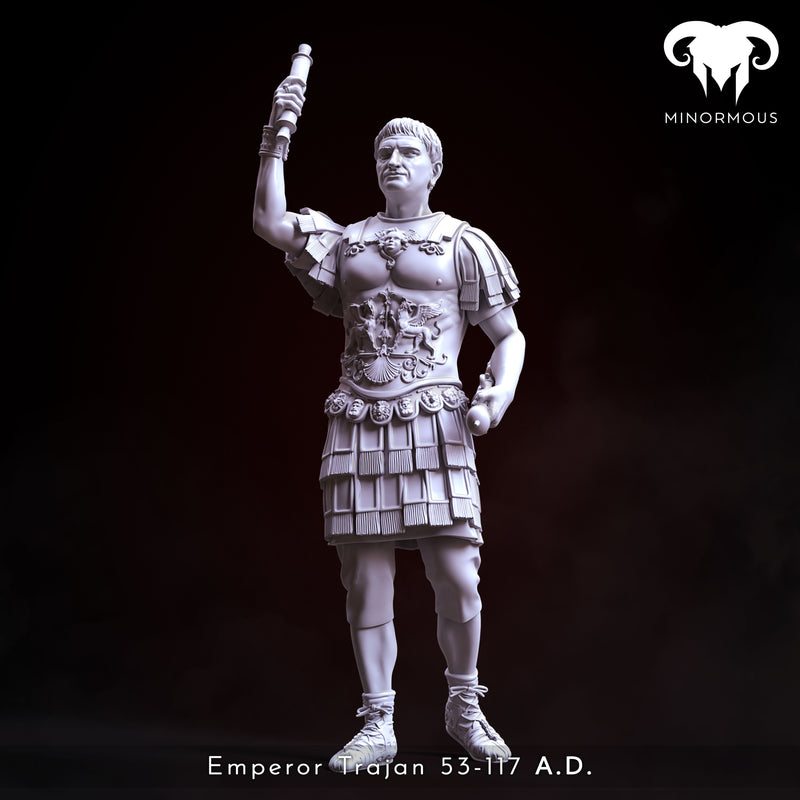 Roman Emperor Trajan 98 to 117 A.D. "From Soldier to Emperor" - 75mm - 3D Print