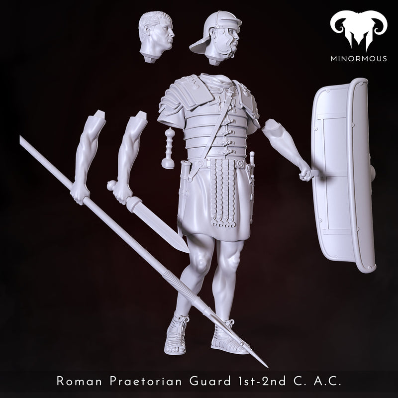 Ready for the Roman Games, Roman Praetorian Guard 1st-2nd C. AD - 90mm - 3D Print