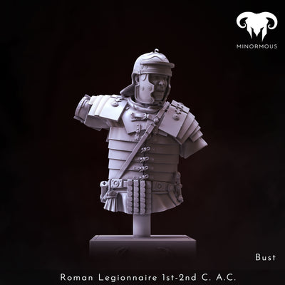 Roman Legionnaire 1st-2nd C. A.C. "Rome's Unyielding Guardian" Bust - 3D Print