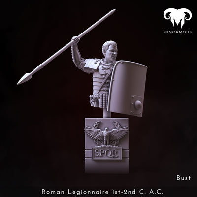Roman Legionnaire 1st-2nd C. A.C. "Rome's Unyielding Guardian" Bust - 3D Print