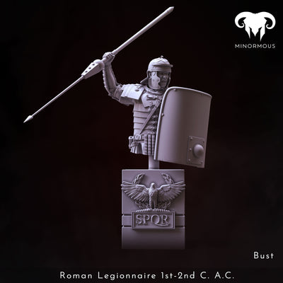 Roman Legionnaire 1st-2nd C. A.C. "Rome's Unyielding Guardian" Bust - 3D Print