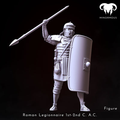Roman Legionnaire 1st-2nd C. A.C. "Rome's Unyielding Guardian" - 75mm - 3D Print