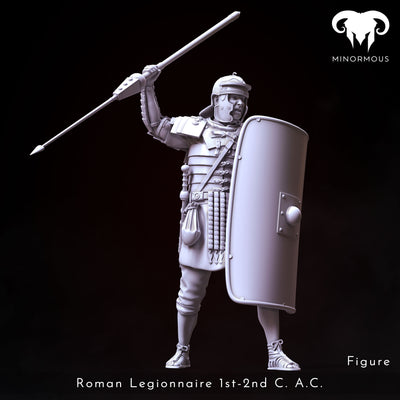 Roman Legionnaire 1st-2nd C. A.C. "Rome's Unyielding Guardian" - 75mm - 3D Print