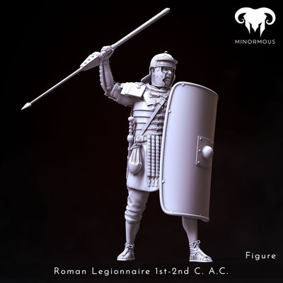 Roman Legionnaire 1st-2nd C. A.C. "Rome's Unyielding Guardian" - 90mm - 3D Print
