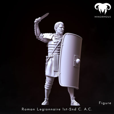 Roman Legionnaire 1st-2nd C. A.C. "Rome's Unyielding Guardian" - 75mm - 3D Print