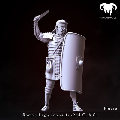 Roman Legionnaire 1st-2nd C. A.C. "Rome's Unyielding Guardian" - 75mm - 3D Print