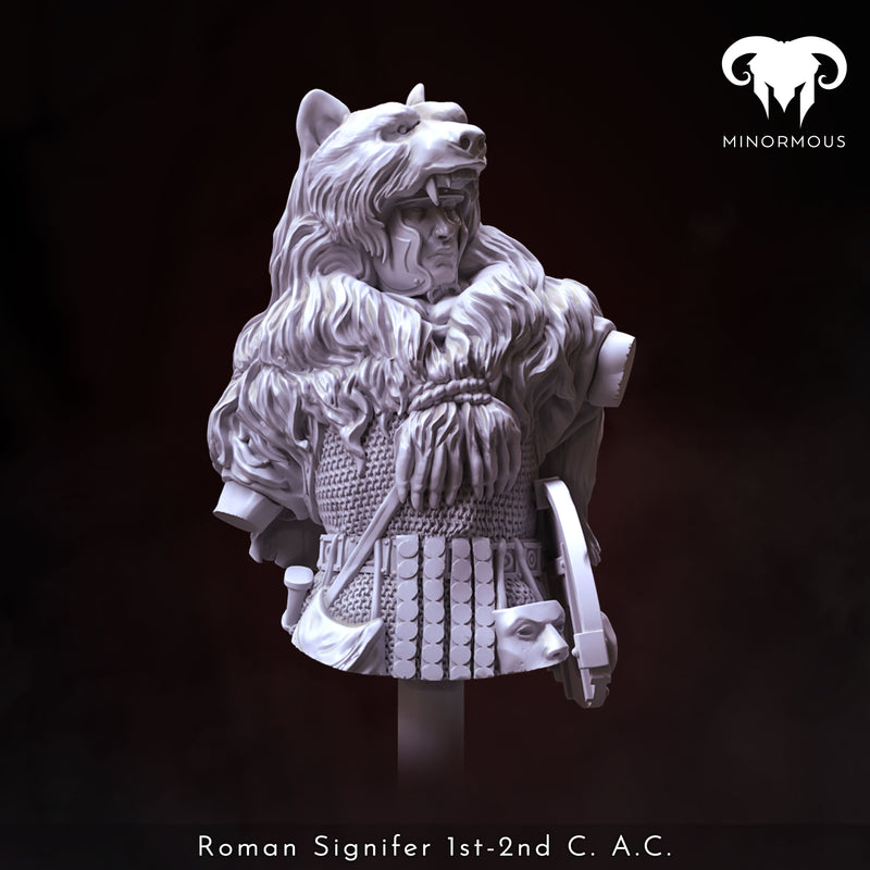 Roman Signifer 1st-2nd C. A.C. "Standard of Honor" Bust - 3D Print