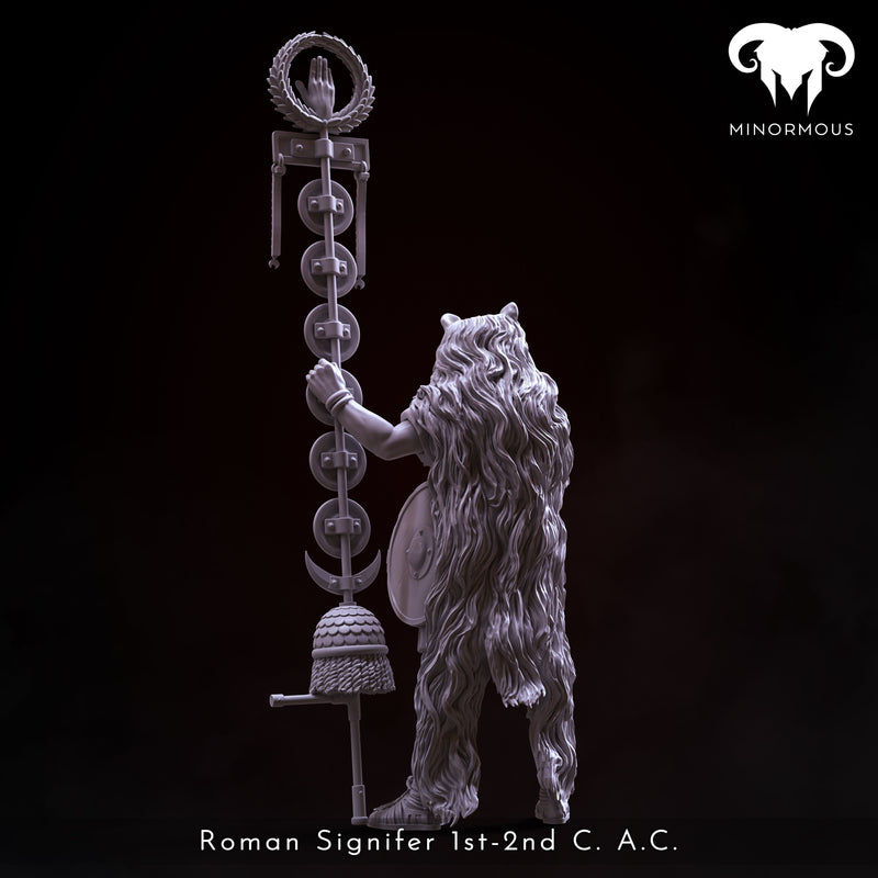 Roman Signifer 1st-2nd C. A.C. "Brave and Bold" - 75mm - 3D Print