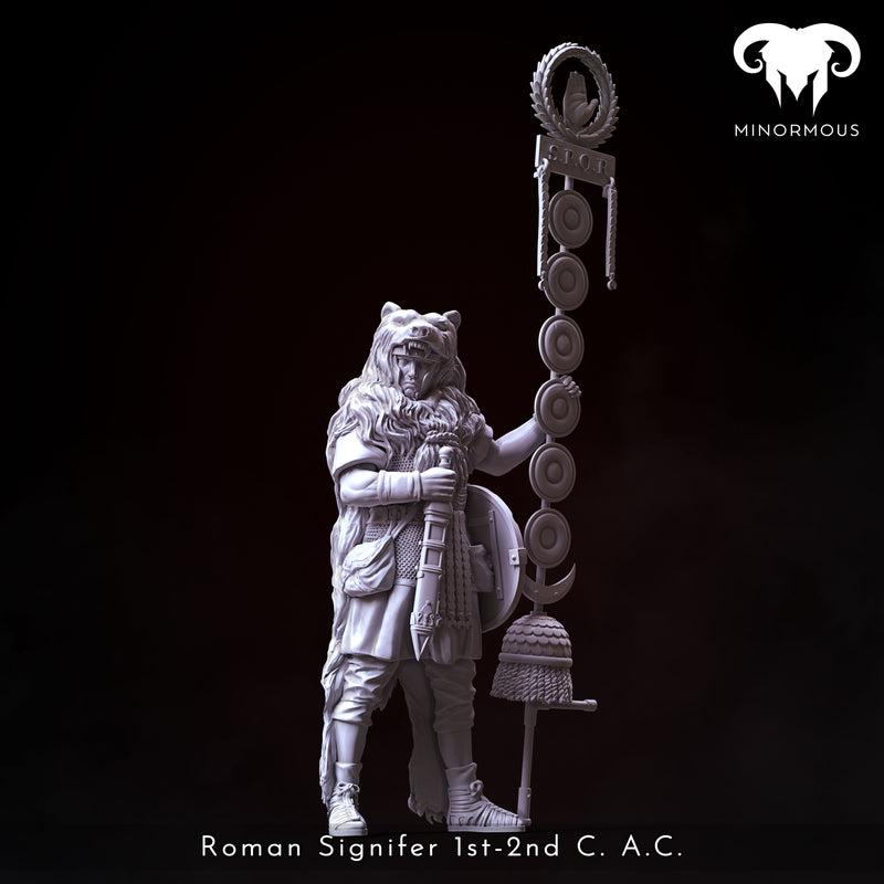 Roman Signifer 1st-2nd C. A.C. "Brave and Bold" - 75mm - 3D Print