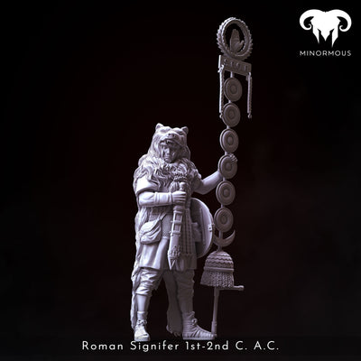 Roman Signifer 1st-2nd C. A.C. "Brave and Bold" - 90mm - 3D Print