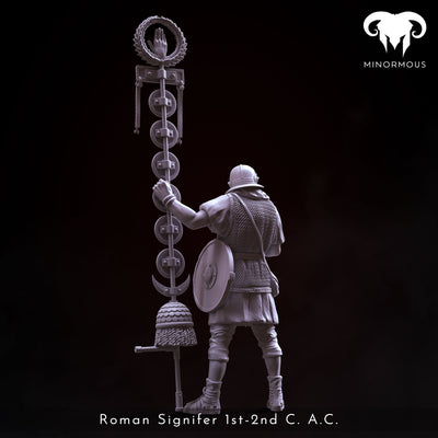Roman Signifer 1st-2nd C. A.C. "Brave and Bold" - 90mm - 3D Print