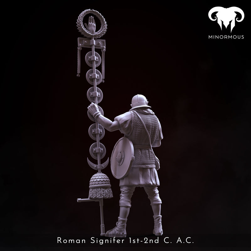 Roman Signifer 1st-2nd C. A.C. "Brave and Bold" - 90mm - 3D Print